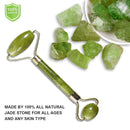 Masajeador Facial adelgazante, rodillo de cuarzo rosa, rodillo de masaje Facial de Jade Natural, masajeador de piel con piedra, herramienta de elevación Facial
