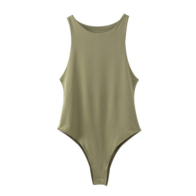 2021 neue Sommer-Herbst-Jumper-Körper-Klage-Frauen-beiläufige reizvolle dünne Strand-Overall-Spielanzug-Mädchen-Bodysuit-fester Marken-Klage