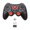 Terios T3 X3 Joystick inalámbrico Gamepad Controlador de juegos de PC Soporte Bluetooth BT3.0 Joystick para teléfono móvil Tablet TV Box Holder