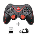 Terios T3 X3 Joystick inalámbrico Gamepad Controlador de juegos de PC Soporte Bluetooth BT3.0 Joystick para teléfono móvil Tablet TV Box Holder