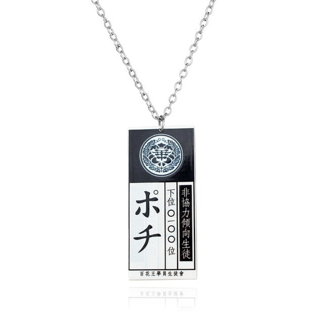 Anime Hot Cool Cosplay Props Kakegurui Yumeko Jabami Accessories School Name card Cosplay accessories acrylic necklace pendant