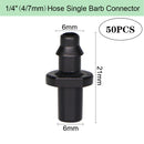 1/4" Hose Dripper Water Tee Connector Plastic Barbed 4/7mm Pipe Tubing Watering Coupling Joint Garden Micro Drip Irrigation Tool