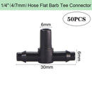 1/4" Hose Dripper Water Tee Connector Plastic Barbed 4/7mm Pipe Tubing Watering Coupling Joint Garden Micro Drip Irrigation Tool