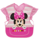 Disney Cute Baby Adjustable Bibs EVA Waterproof Sleeveless Lunch Feeding Bibs Baby Cartoon Feeding Cloth Children Baby Apron
