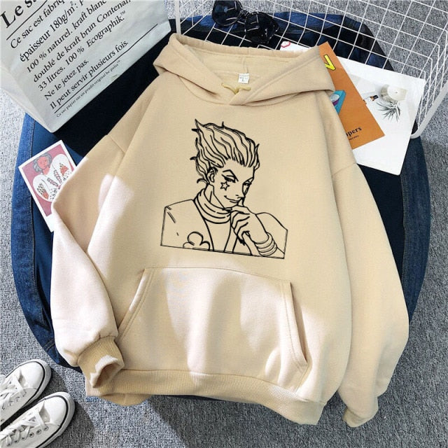 2021 caliente Anime japonés Manga Kawaii Hunter X Hunter sudaderas con capucha hombres/mujeres sudadera de manga corta Killua Zoldyck Hoddie para adolescentes