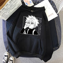 2021 caliente Anime japonés Manga Kawaii Hunter X Hunter sudaderas con capucha hombres/mujeres sudadera de manga corta Killua Zoldyck Hoddie para adolescentes
