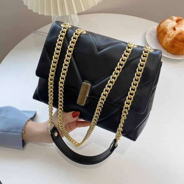V-Linie Umhängetasche für Frauen 2021 Fashion Sac A Haupt weibliche Umhängetasche weibliche Handtaschen und Geldbörsen mit Griff