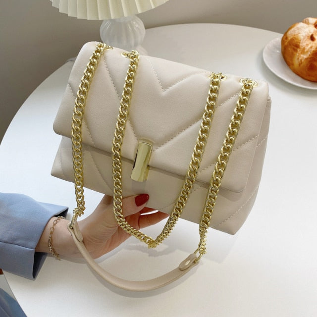 V-Linie Umhängetasche für Frauen 2021 Fashion Sac A Haupt weibliche Umhängetasche weibliche Handtaschen und Geldbörsen mit Griff