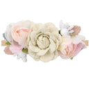 3 Styles Newborn Pearl Lace Artificial Flower Headbands for Baby Girls Handmade Nylon Elastic Hairbands Headband Baby Toddler