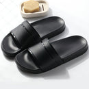 Summer Home Men Slippers Simple Black White Lovers Shoes Non-slip Bathroom Slides Flip Flops Indoor Women Platform Slippers