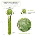 Masajeador de rodillos de Jade para rodillo facial Gua Sha, masajeador de cara de piedra de Jade, belleza, Estiramiento Facial fino, herramientas para el cuidado de la piel Facial antiarrugas
