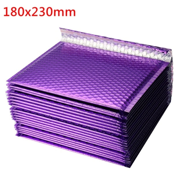 30/50 PCS/Lot Gold Plating Paper Bubble Envelopes Mailers Padded Shipping Envelope Bubble Mailing Bag Different Specifications