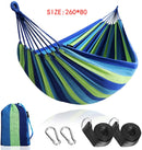 Portable Hammock Single People Outdoor Garden Sports Home Travel Camping Swing Stripe Canvas Hang Bed Hammock