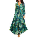 AECU Vestido Floral Print Boho Maxi Dress Sexy Lady Bohemian Summer Long Dress Women Beach Dresses Female Robes party dresses