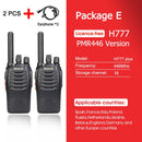 Retevis H777 Plus PMR 446 Radio Walkie Talkie 1 or 2 pcs PTT Walkie-Talkies FRS H777 USB Portable PTT Two-way Radio For Hunting