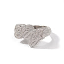 Hip Hop New Men's Big DIY Custom Letter Ring Men Ring Famous Brand Iced Out Micro Pave Cz Ring Punk Rap Jewelry Size