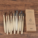 10PCS Colorful Toothbrush Natural Bamboo Tooth Brush Set Soft Bristle Charcoal Teeth Eco Bamboo Toothbrushes Dental Oral Care