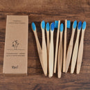 10PCS Colorful Toothbrush Natural Bamboo Tooth Brush Set Soft Bristle Charcoal Teeth Eco Bamboo Toothbrushes Dental Oral Care