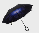 2021 Folding Long Shank Double Layer Inverted Umbrella Windproof Reverse C-Hook male golf umbrella reverse Umbrellas For Car