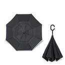 2021 Folding Long Shank Double Layer Inverted Umbrella Windproof Reverse C-Hook male golf umbrella reverse Umbrellas For Car