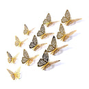 12Pcs 4D Hollow Butterfly Wall Sticker DIY Home Decoration Wall Stickers wedding Party Wedding Decors Butterfly Kids Room Decors
