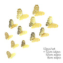 12Pcs 4D Hollow Butterfly Wall Sticker DIY Home Decoration Wall Stickers wedding Party Wedding Decors Butterfly Kids Room Decors