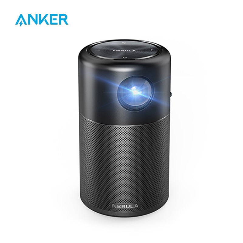 Anker Nebula Capsule Smart Portable Wi-Fi Mini Beamer Pocket Cinema mit DLP 360' Lautsprecher 100" Bild Android 7.1 und App