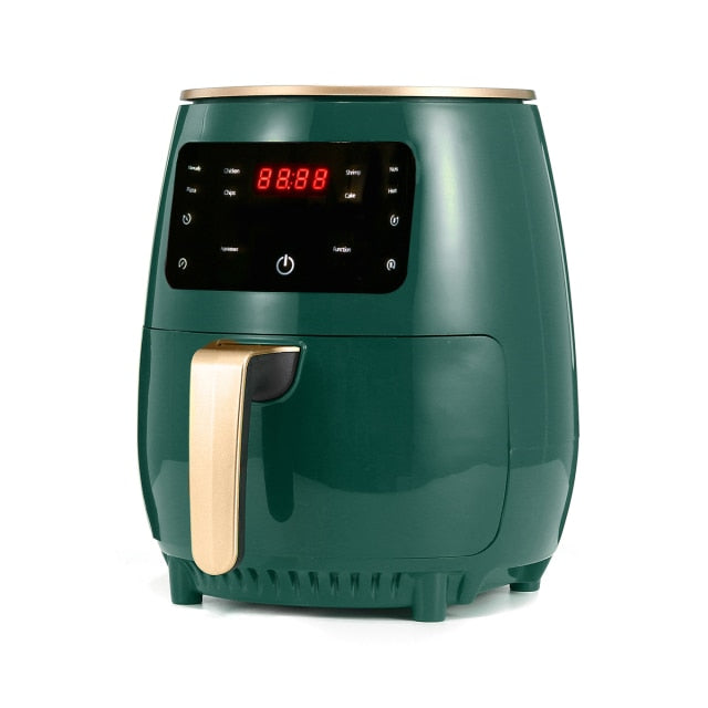 1400W 4.5L Heißluftfritteuse Ölfrei Gesundheitsfritteuse Herd Multifunktions-Smart-Touch-LCD-Fritteuse Airfryer Pommes Frites Pizza-Fritteuse 110V/220V