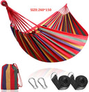 Portable Hammock Single People Outdoor Garden Sports Home Travel Camping Swing Stripe Canvas Hang Bed Hammock