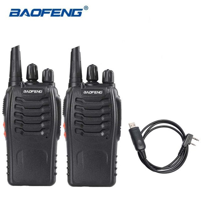 2PCS Baofeng  888s 5W  Baofeng Walkie Talkie Mini Radio Portable Transceiver UHF 400-470 MHz Two Way Radio Pofung BF-888s