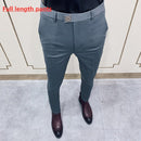 Spring 2020 New Men's Suit Pants Fashion Business Casual Slim Dress Pants Men's Street Wear Social Formal Pantalon Clothing