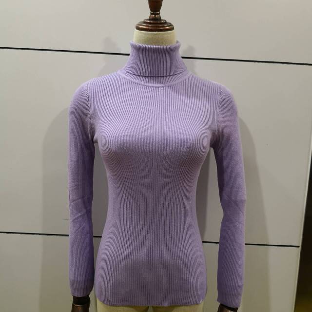 Jersey de punto Bonjean para otoño e invierno, jerséis de cuello alto, jerséis informales, camisa de mujer, suéter ajustado de manga larga para niñas