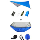 Pop-Up Portable Camping Hammock with Mosquito Net and Sun Shelter,Parachute Swing Hammocks Rain Fly Hammock Canopy Camping Stuff