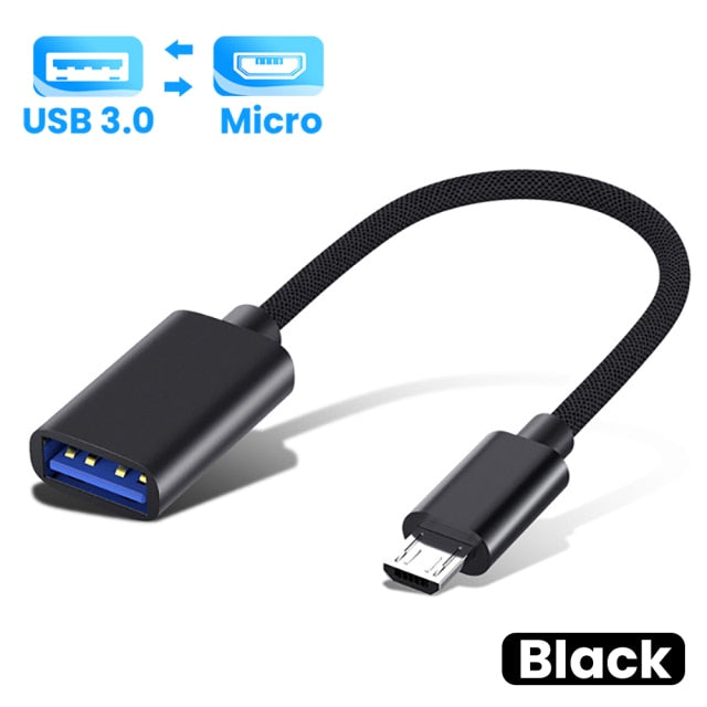 Cable adaptador Micro USB OTG tipo C, USB 3,0 hembra a tipo C, convertidor adaptador de Cable macho, Cable USB-C para teléfono MP4 de coche