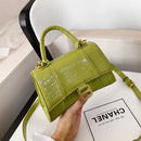 Designer Luxus Soft Top-Griff Tote Frauen Alligator Leder Sanduhr Handtasche Mädchen Marke B Metall Schulter Messenger Bags Weiblich