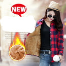 Velvet Thick Warm Women's Plaid Shirt Female Long Sleeve Tops M-XXL Winter Fleece Casual Check Blouse Autumn Clothes T77710A
