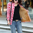Velvet Thick Warm Women's Plaid Shirt Female Long Sleeve Tops M-XXL Winter Fleece Casual Check Blouse Autumn Clothes T77710A