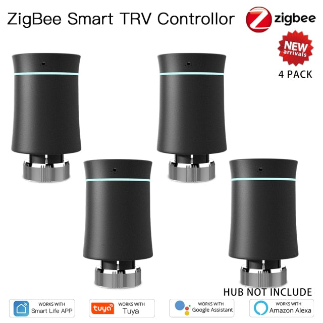 MoesHouse ZigBee Thermostat Tuya Radiator Actuator Valve Smart Programmable TRV Temperature Controller Alexa Voice Control New