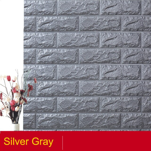 GYEY Self adhesive Waterproof TV Background Brick Wallpapers 3D Wall Sticker Living Room Wallpaper Mural Bedroom Decorative