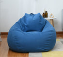 S/M/L Lazy Sofa Cover Chairs without Filler Linen Cloth Lounger Seat Pouf Puff Couch Tatami Living Room Furniture Cover