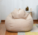S/M/L Lazy Sofa Cover Chairs without Filler Linen Cloth Lounger Seat Pouf Puff Couch Tatami Living Room Furniture Cover