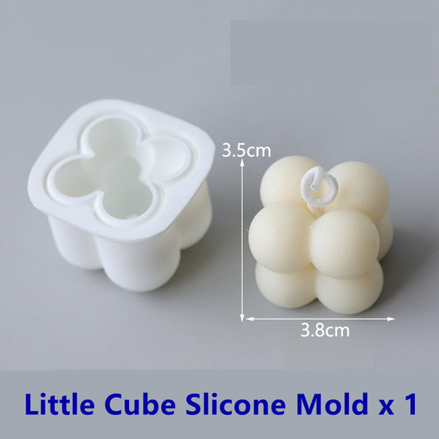 Moldes de silicona para velas de cera DIY, molde de vela de cera de soja para manualidades, yeso de aromaterapia, molde de resina 3D, portavelas hecho a mano, forma de jabón