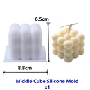 DIY Wax Candle Silicone Molds Soy Wax Candle Mold For Crafts Aromatherapy Plaster 3D Resin Mold Handmade Candle Holder Soap Form