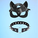 Erotic Sexy Leather women Mask Cosplay Bdsm Fetish female Halloween Masquerade Ball Fancy Cat Ears Masks Sex Toys Accessories