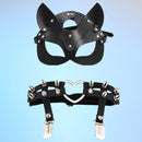 Erotic Sexy Leather women Mask Cosplay Bdsm Fetish female Halloween Masquerade Ball Fancy Cat Ears Masks Sex Toys Accessories