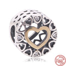 100% 925 Sterling Silber Feder Stammbaum Schneeflocken Junge baumeln Perlen passend für Original Pandora Charms Armbänder DIY Damen Schmuck