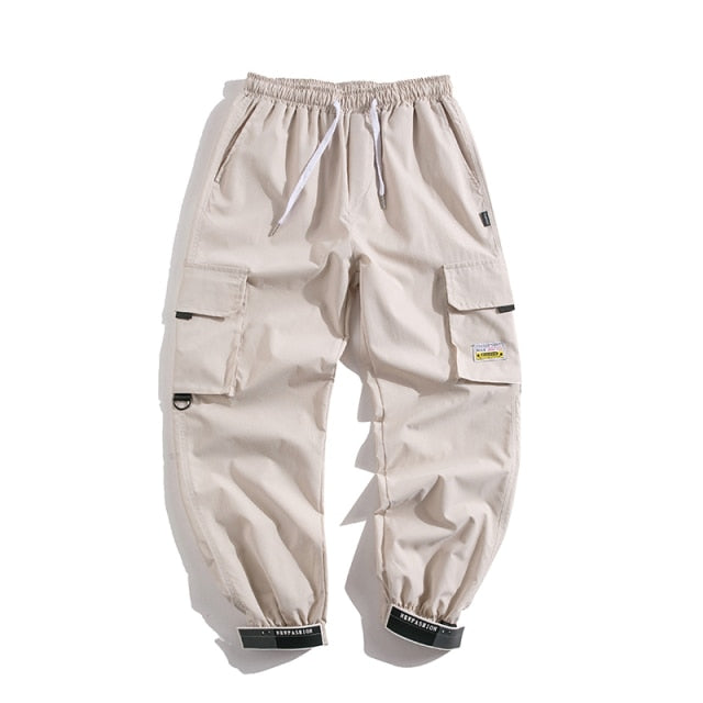 Pantalones bombachos Cargo con bolsillos laterales para hombre