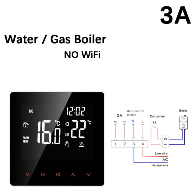 Tuya WiFi Smart Thermostat Elektrische Fußbodenheizung Wasser/Gas Boiler Temperatur Fernbedienung für Google Home, Alexa