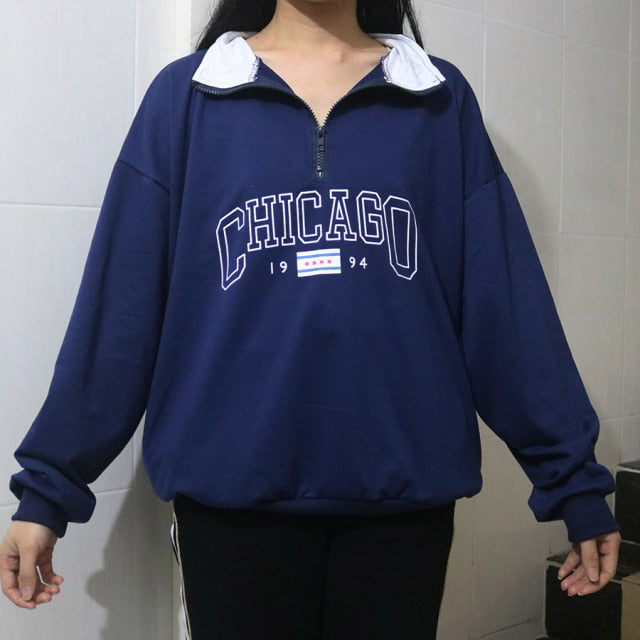 Vintage Bär Stickerei Sweatshirts Frauen Harajuku Streetwear Lässige Langarm Rundhalsausschnitt Übergroße Mode Hoodie Koreanische Mädchen