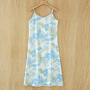 Fashion High Quality Women's Dress Summer Spaghetti Satin Long Woman Dress Very Soft Smooth Plus Size S-4XL M30262